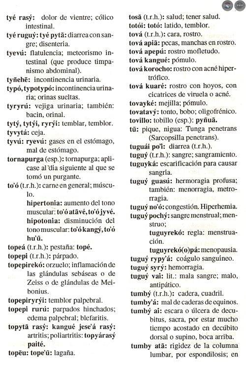 DICCIONARIO MÉDICO GUARANÍ – ESPAÑOL, 1997 - POR DIONISIO M. GONZÁLEZ TORRES